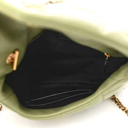 Saint Laurent Lambskin Quilted Toy Loulou Puffer Monogram Chain Satchel Light Pistache 5 of 13