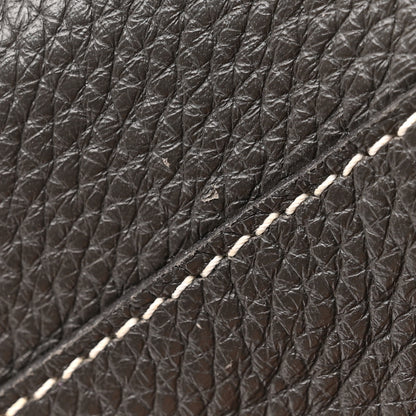 Hermes Taurillon Clemence Double Sens 45 Reversible Tote Graphite Bleu Electrique 11 of 12