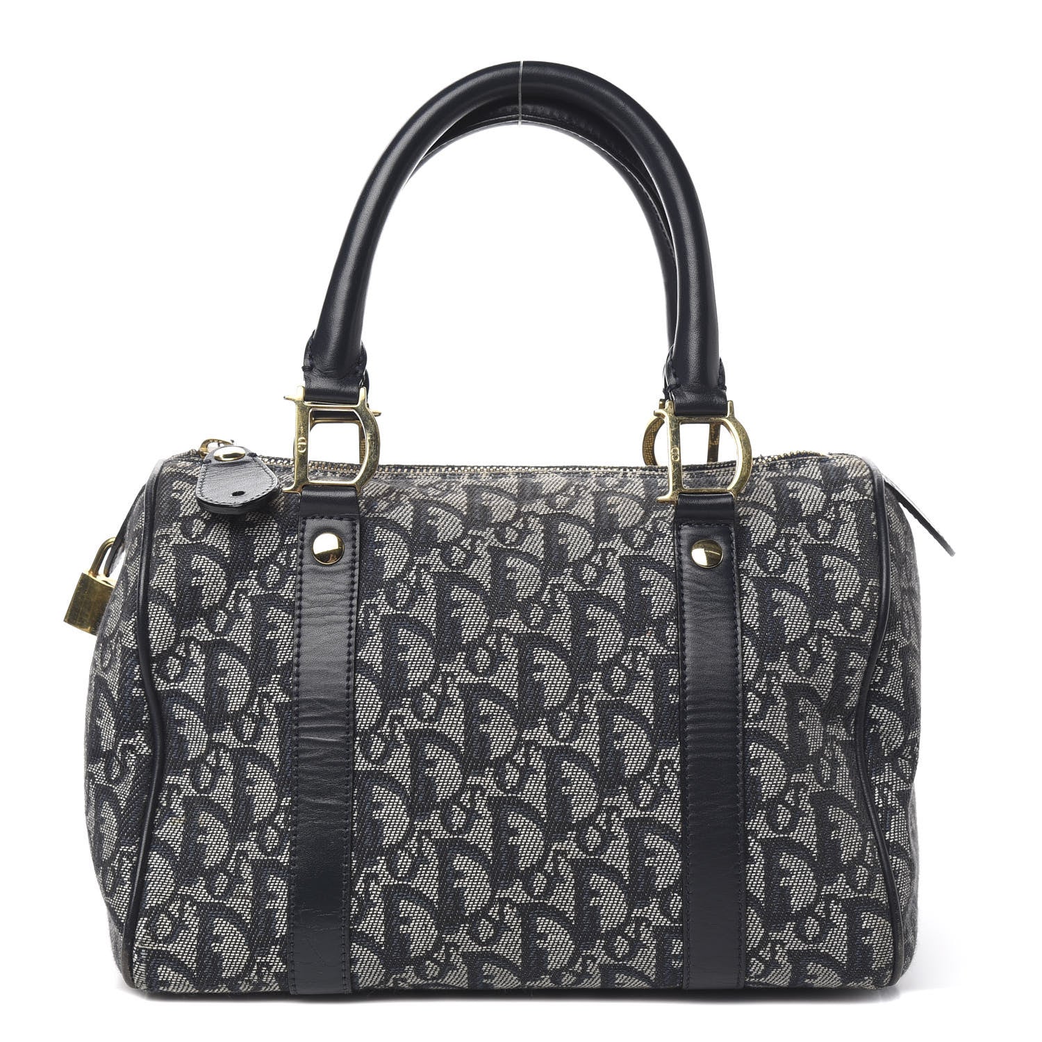 Christian Dior Denim Monogram Boston Navy 1 of 11