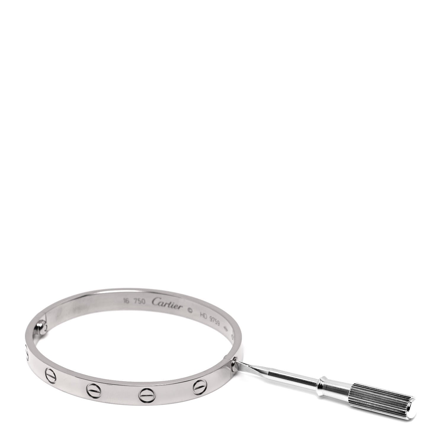 Cartier 18K White Gold LOVE Bracelet 16 5 of 5