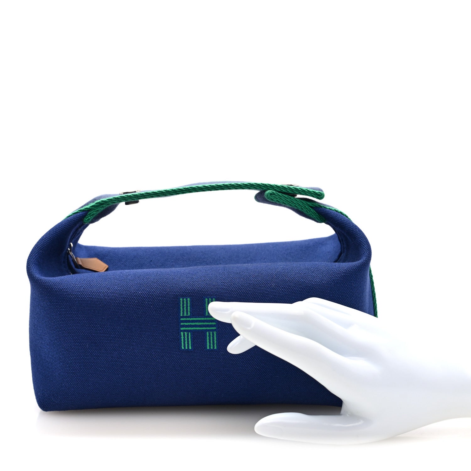Hermes Canvas Small Bride-A-Brac Pouch Marine 2 of 6