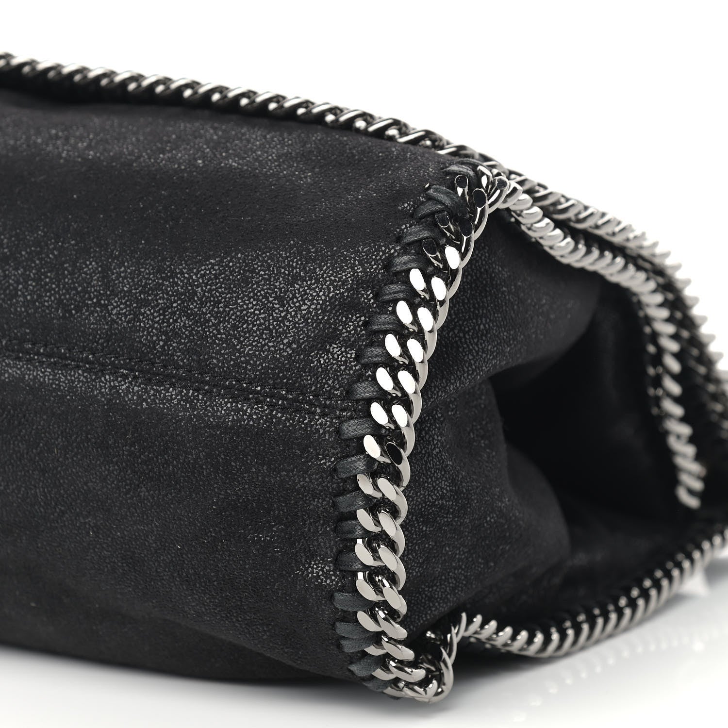 Stella McCartney Shaggy Deer Falabella Top Handle Shoulder Bag Black 6 of 11