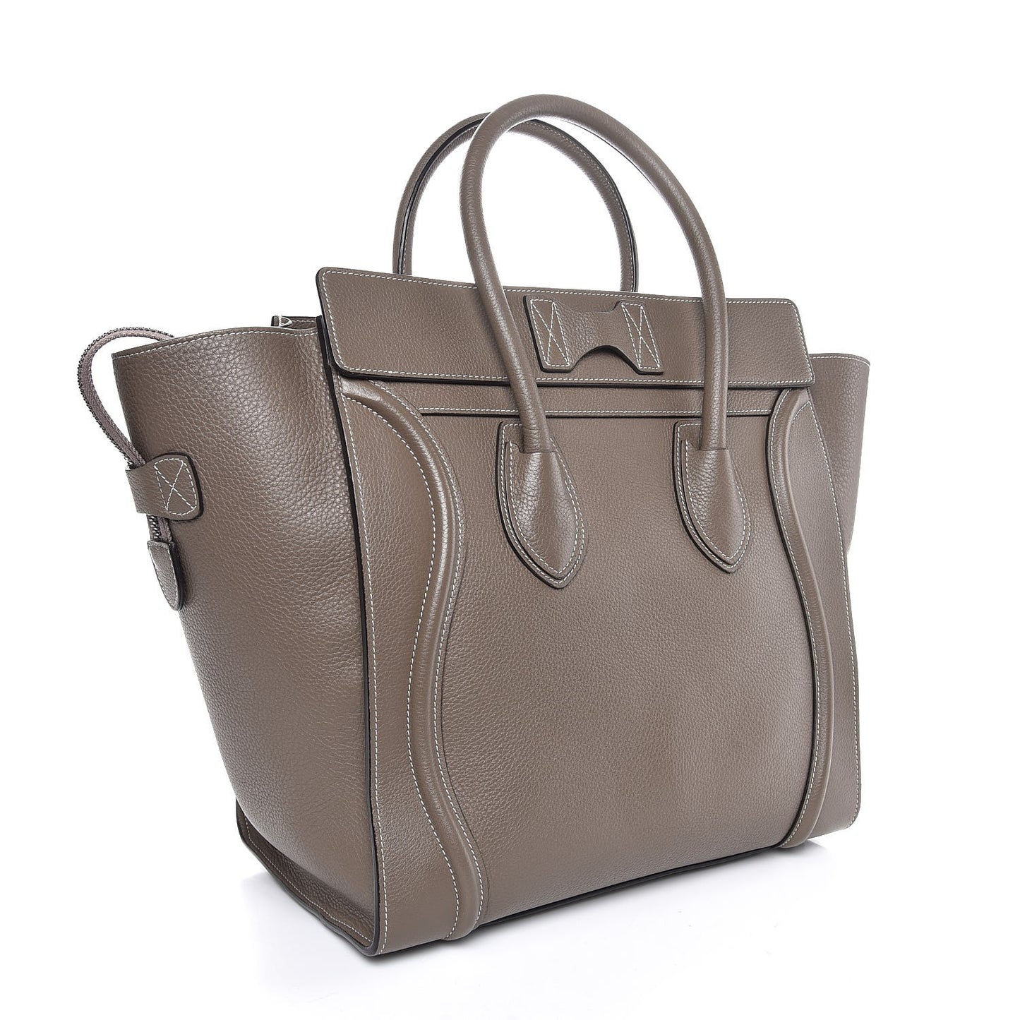 Drummed Calfskin Mini Luggage Souris
