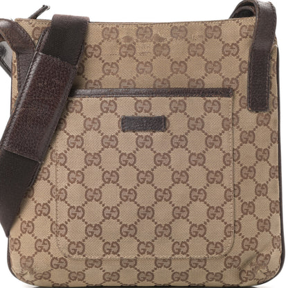 Gucci Monogram Flat Messenger Bag Dark Brown 8 of 19