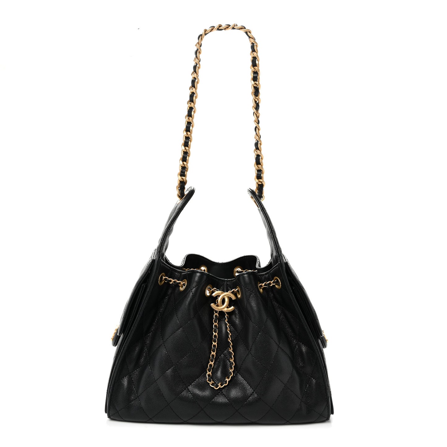 Caviar Quilted Small Chanel 25 Handbag Black