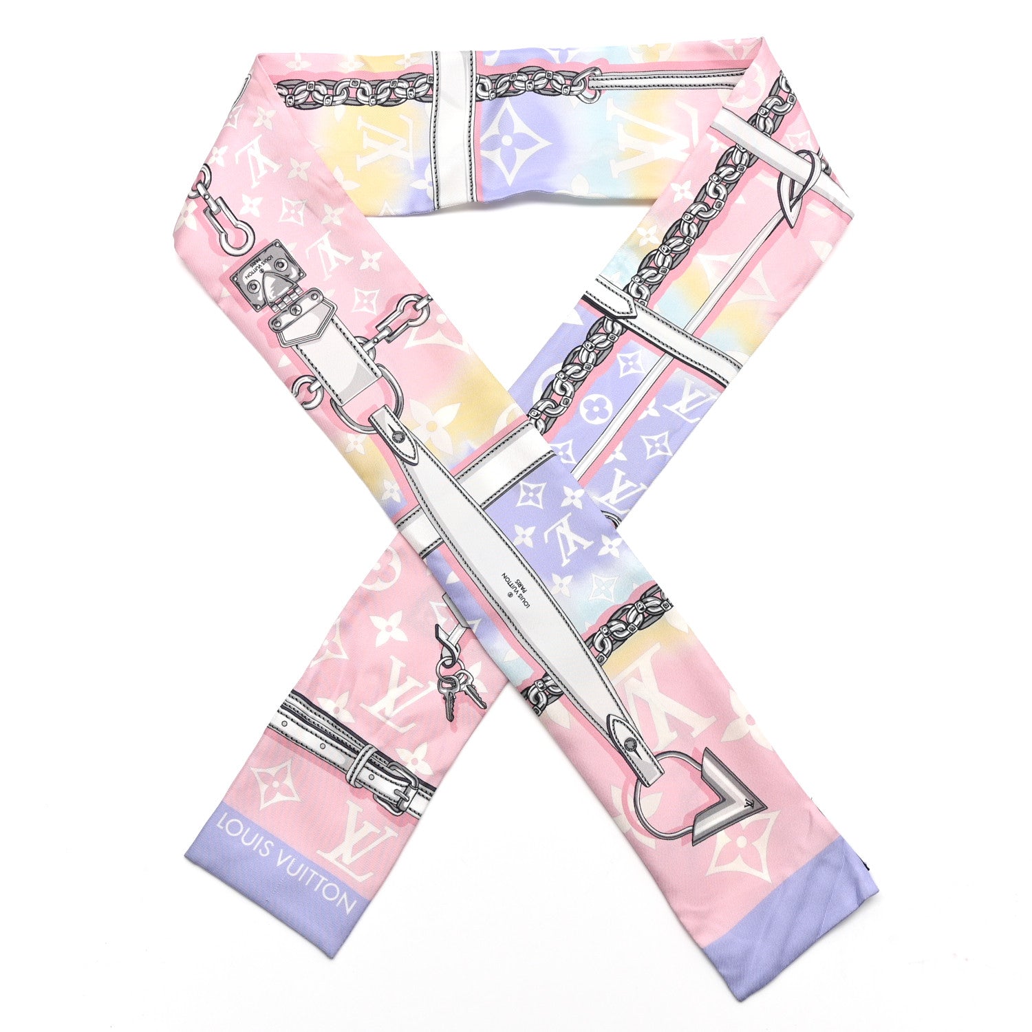 Louis Vuitton Silk Monogram Escale Confidential Bandeau Pink 1 of 6