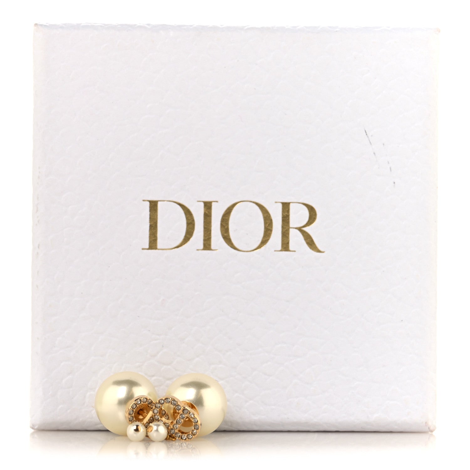 Christian Dior Pearl Crystal Tribales CD Drop Earrings Gold 5 of 5