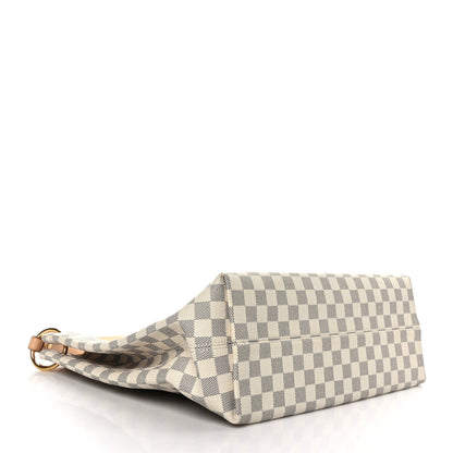 Louis Vuitton Damier Azur Graceful MM Rose Ballerine 4 of 9