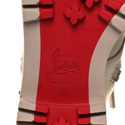 Christian Louboutin Calfskin Winter Spikes Combat Boots 37 White 7 of 9