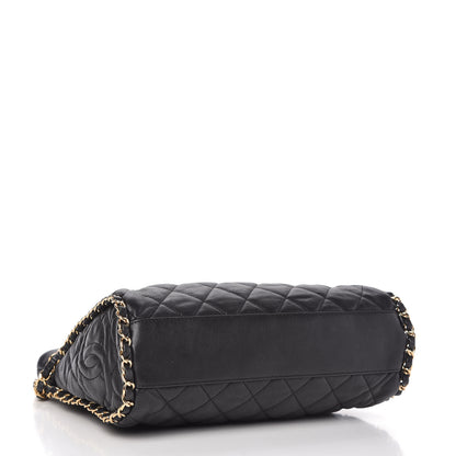 Chanel Calfskin Quilted Medium Chain Me Hobo Black 4 of 10