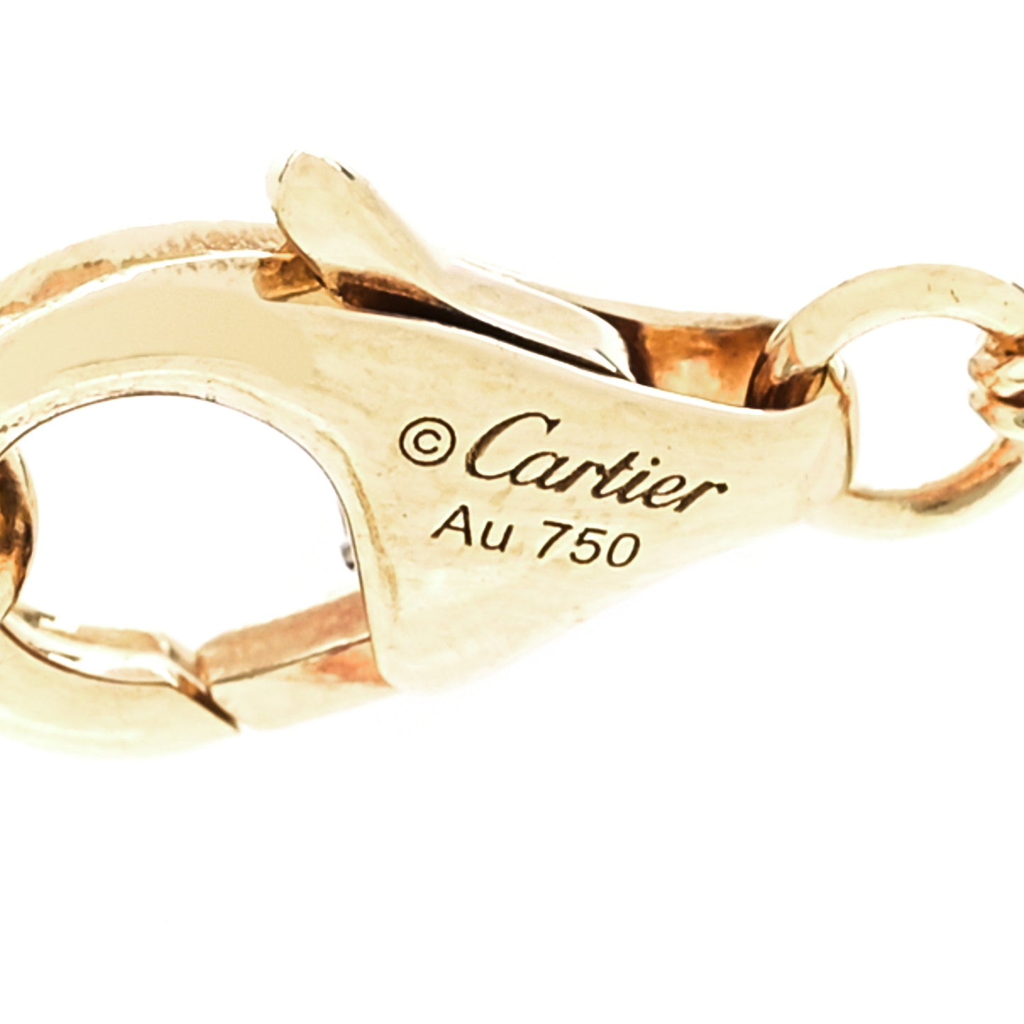18K Yellow Gold 2 Diamond LOVE Necklace