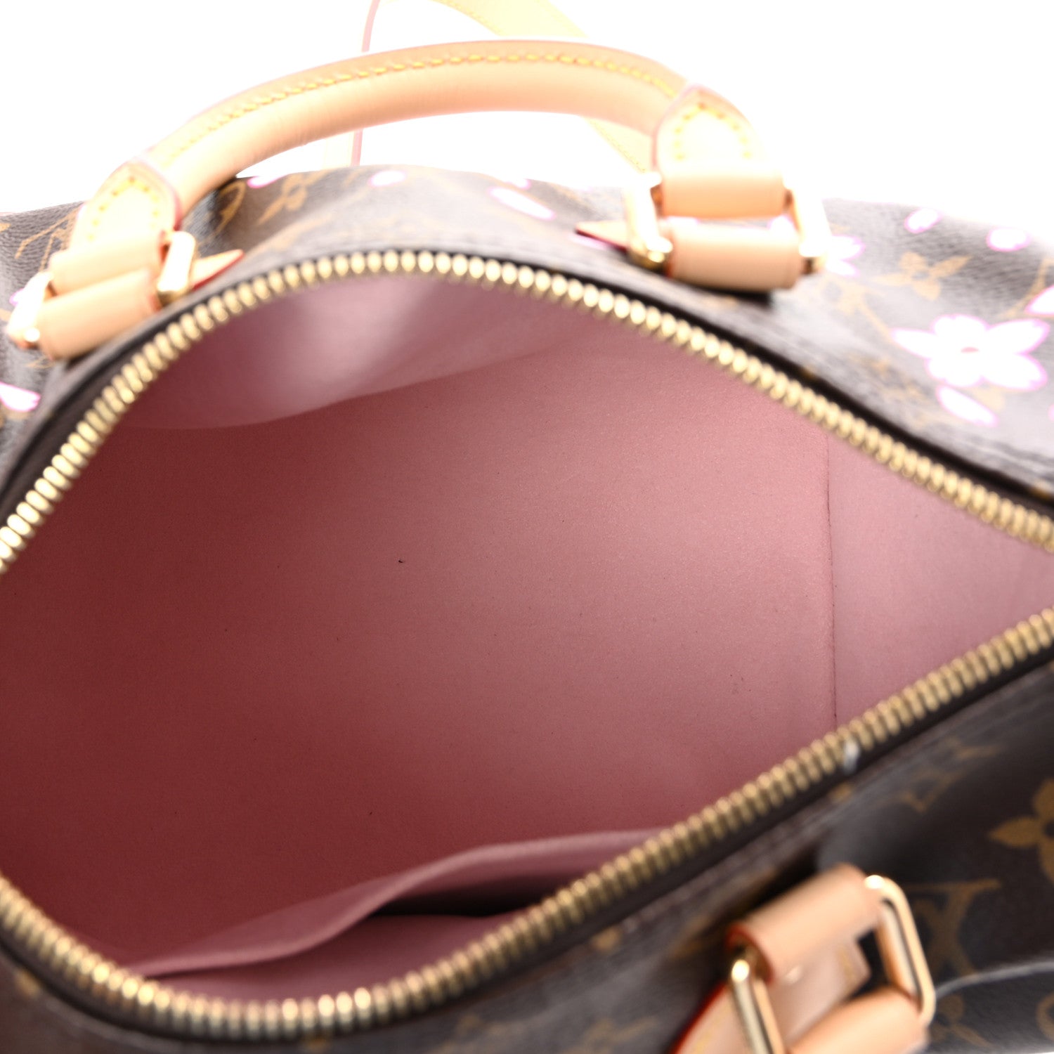 Louis Vuitton LV X TM Monogram Cherry Blossom Speedy Bandouliere 25 Sakura Brown 5 of 9