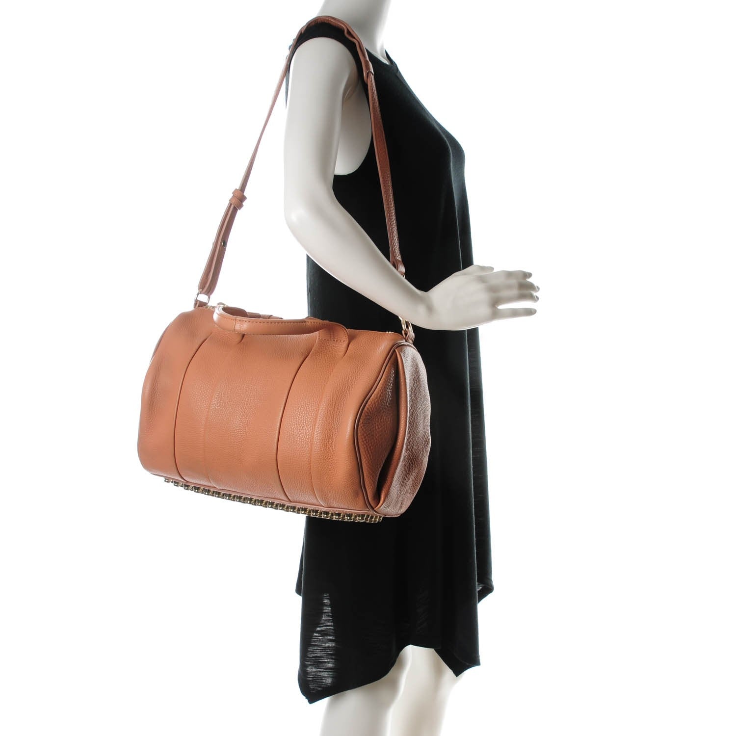 Alexander Wang Soft Pebbled Lambskin Rocco Tan Pale Gold Hardware 2 of 9