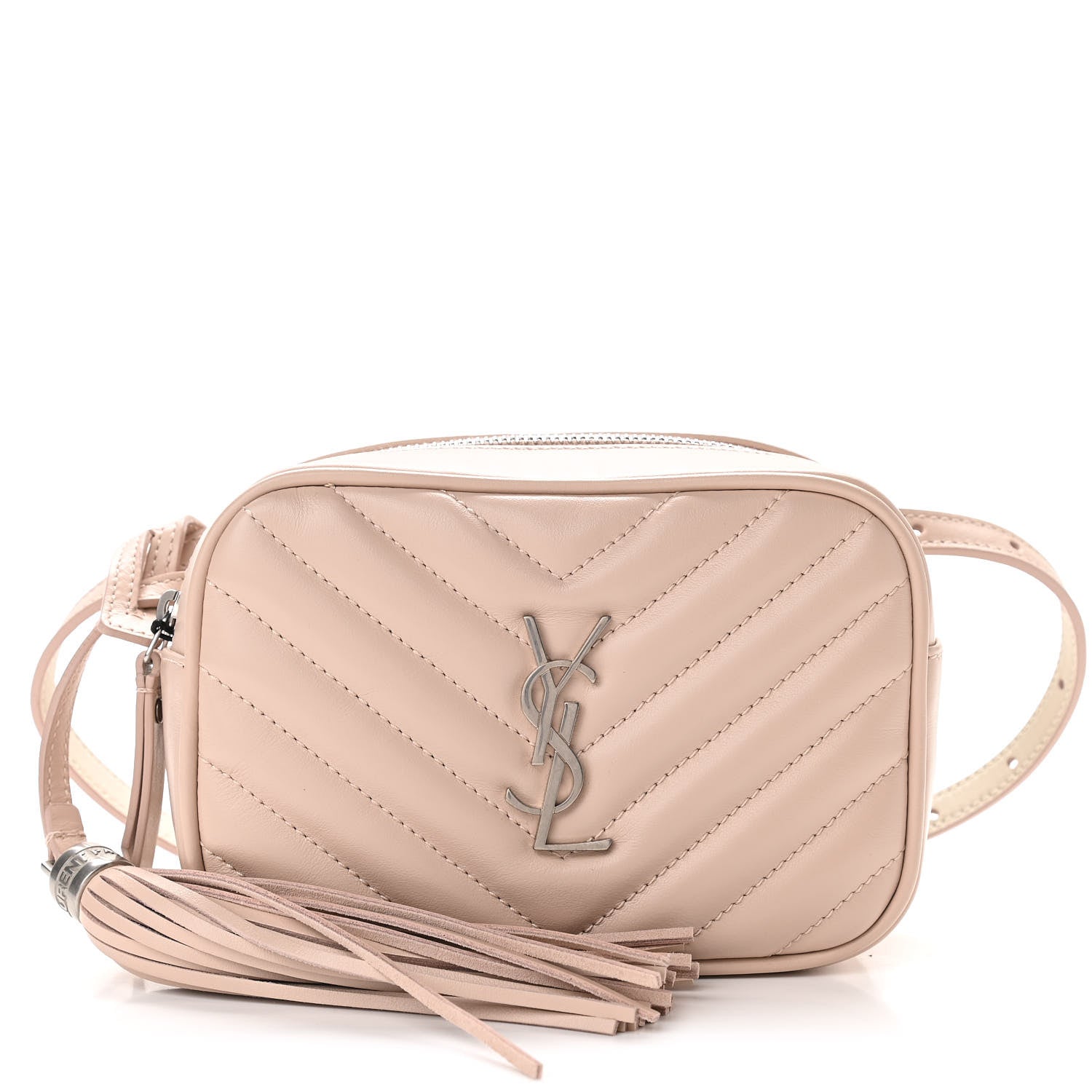 Saint Laurent Calfskin Matelasse Monogram Lou Belt Bag Rose Poudre 1 of 10