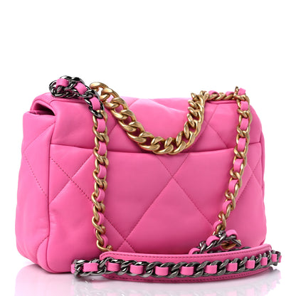 Chanel Lambskin Quilted Medium Chanel 19 Flap Pink 3 of 10