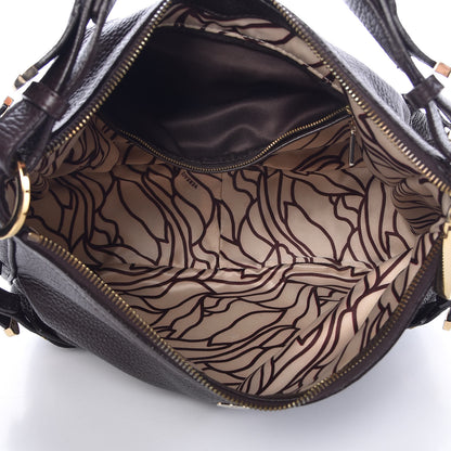 Versace Calfskin Shoulder Bag Brown 5 of 7