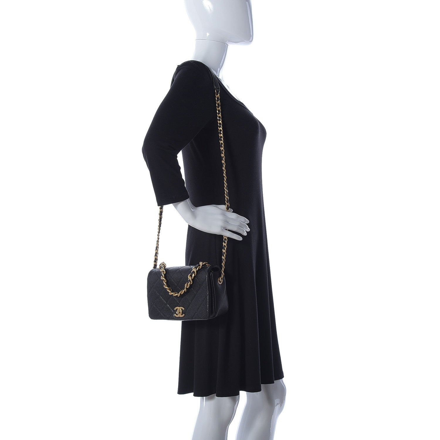 Chanel Caviar Quilted Small Fashion Therapy Flap Bag Black 2 of 14