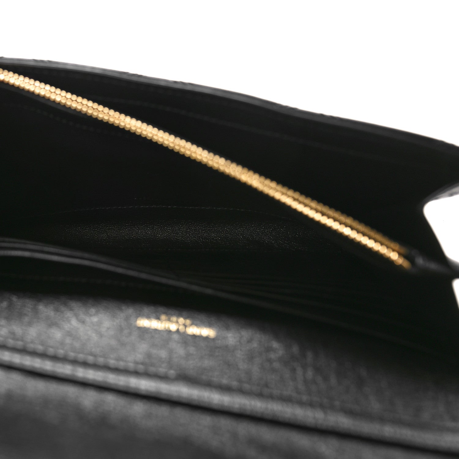 Saint Laurent Lambskin Diamond Quilted Becky Chain Wallet Black 5 of 10