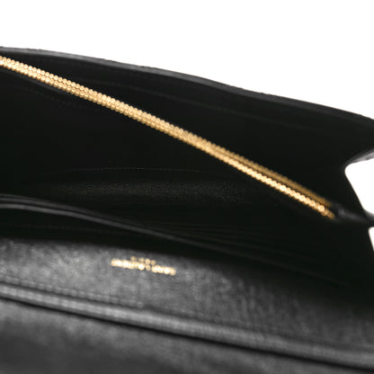 Saint Laurent Lambskin Diamond Quilted Becky Chain Wallet Black 5 of 10
