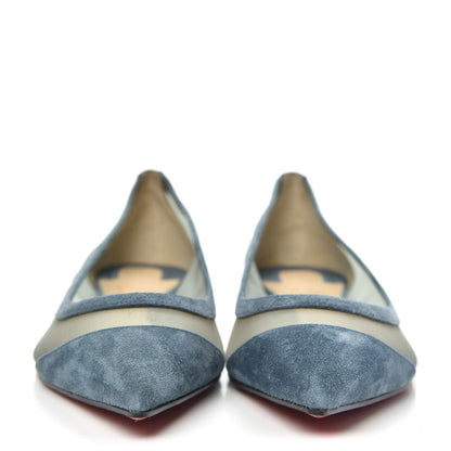 Christian Louboutin Veau Velours Rete Galativi Flats 39.5 Tempete 2 of 8
