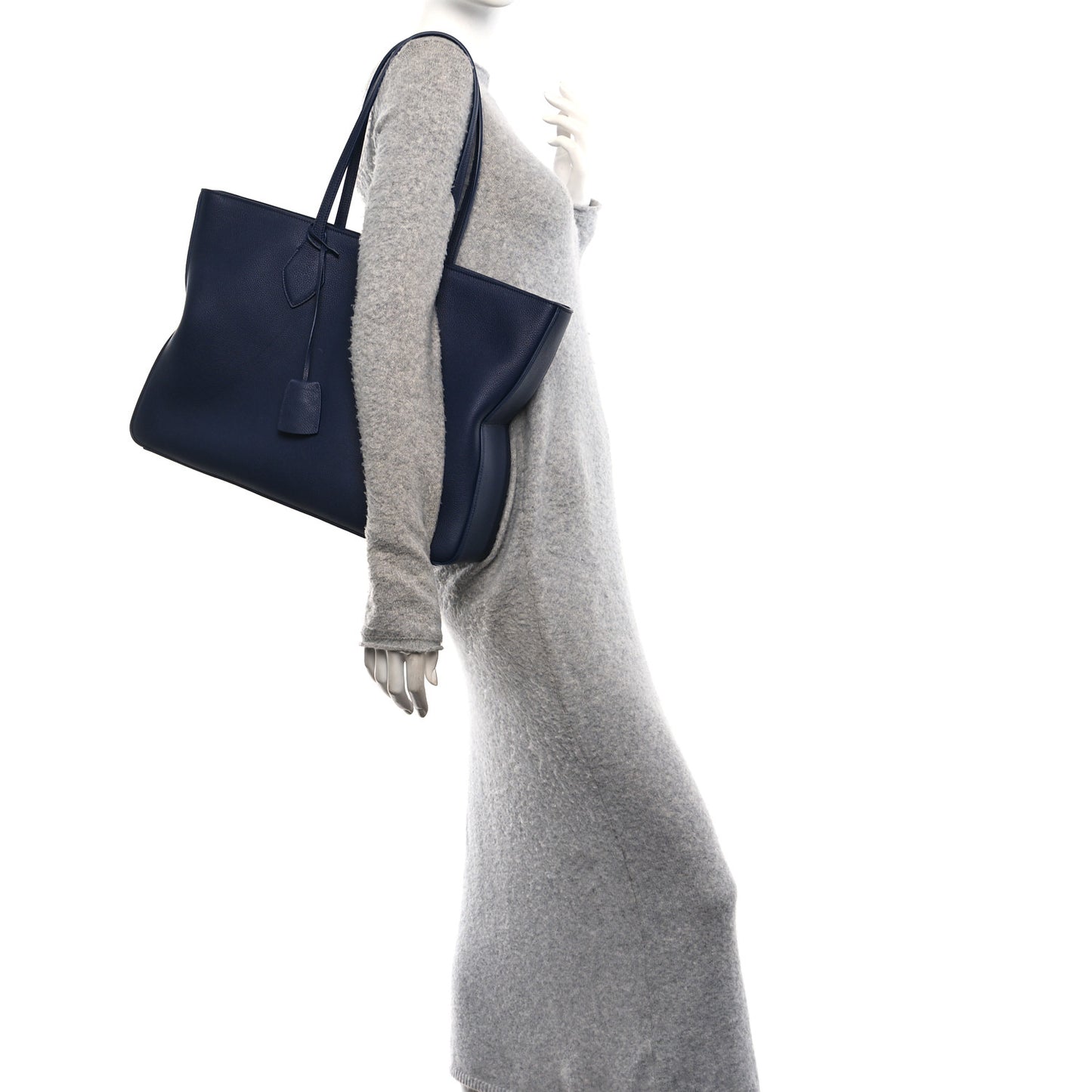 Calfskin Medium Star Tote New Navy