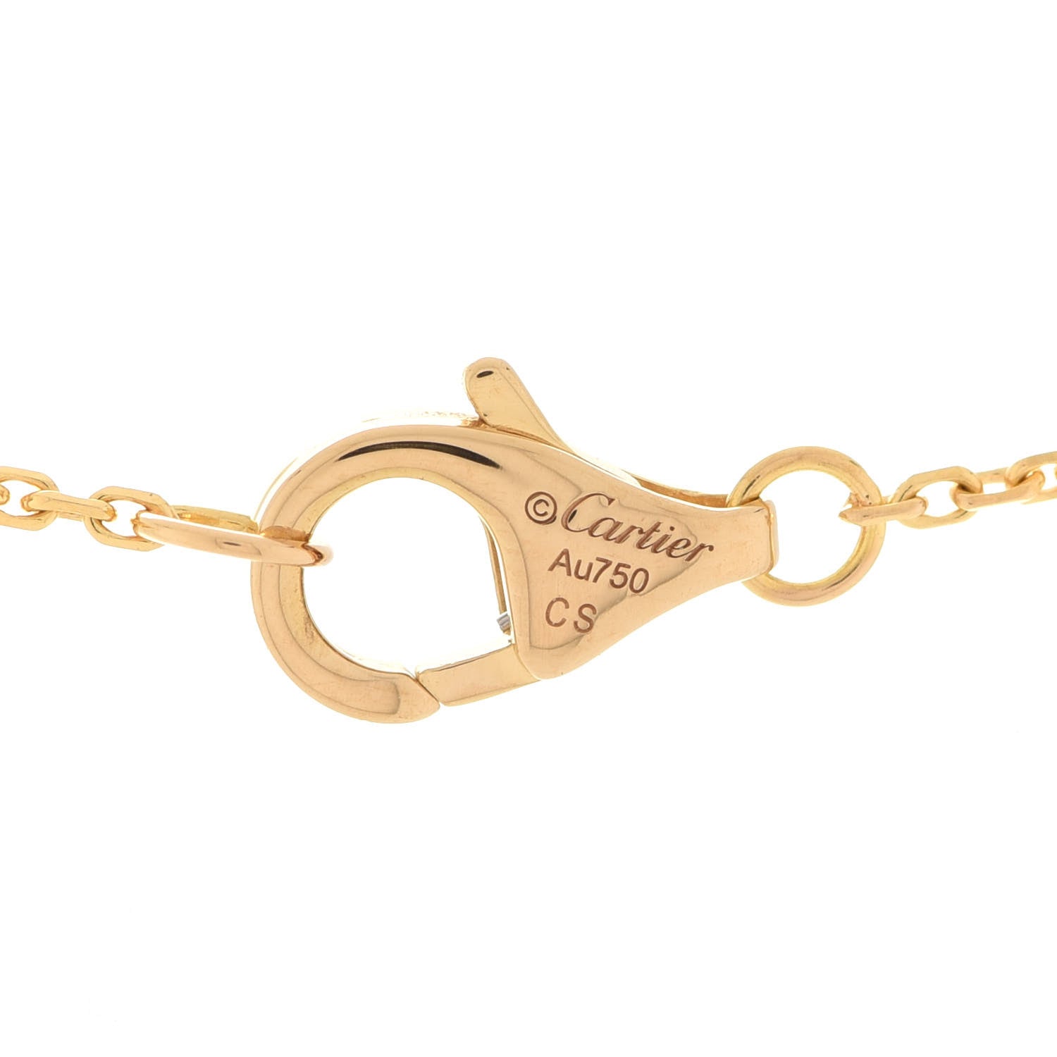 Cartier 18K Yellow Gold Diamond Mother of Pearl XS Amulette de Cartier Pendant Necklace 5 of 8