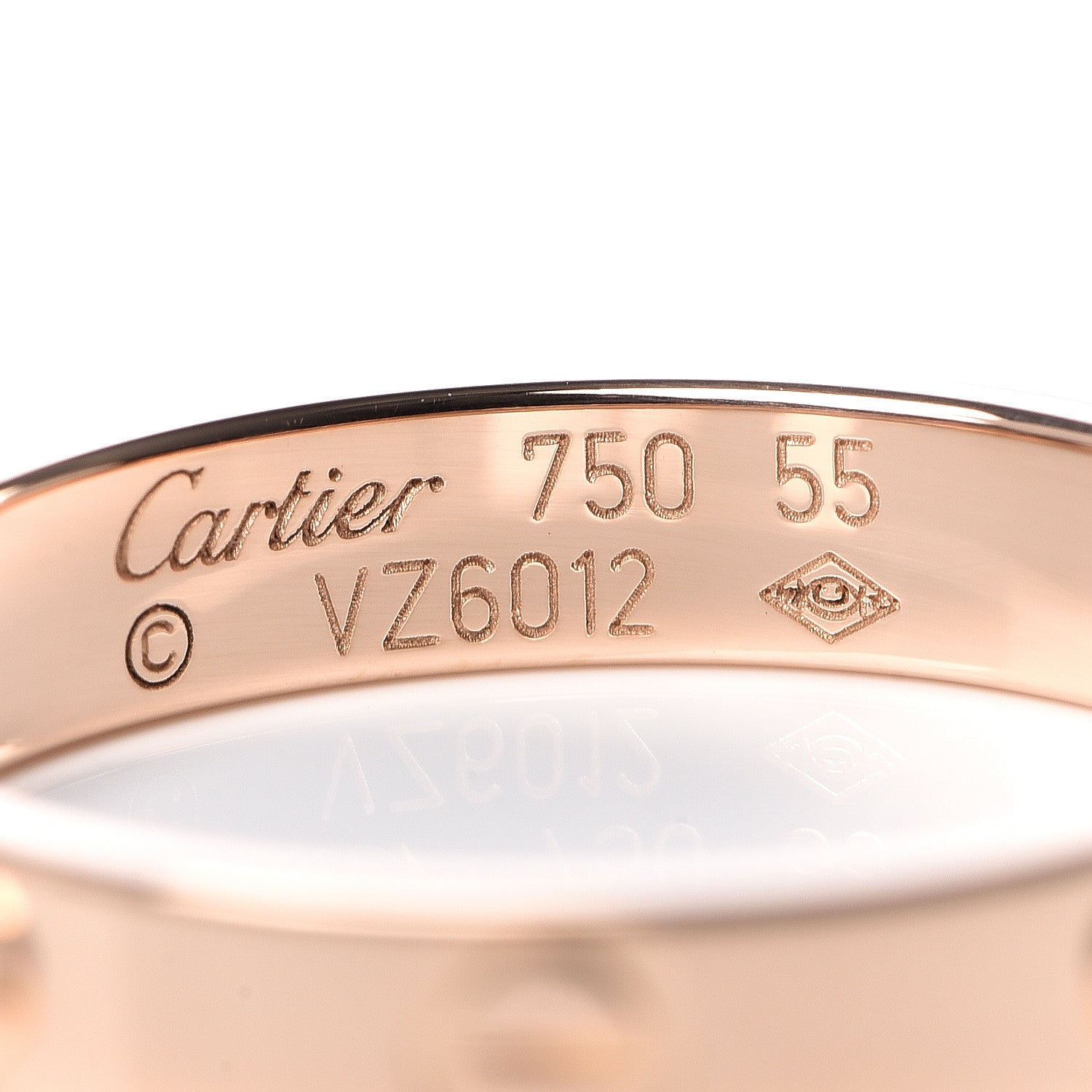Cartier 18K Pink Gold 3.5mm LOVE Wedding Band Ring 55 7.25 4 of 4