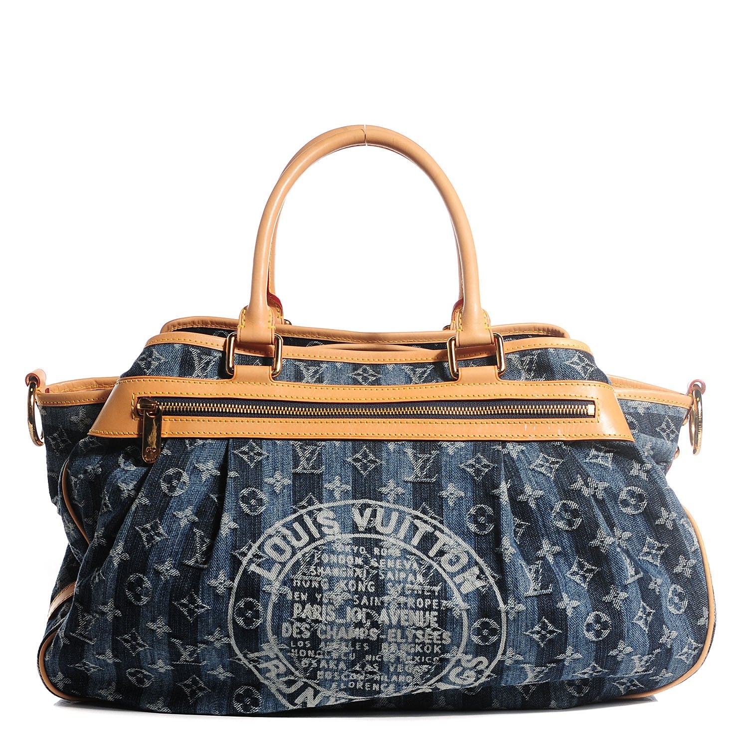 Louis Vuitton Denim Raye Cabas GM 1 of 8