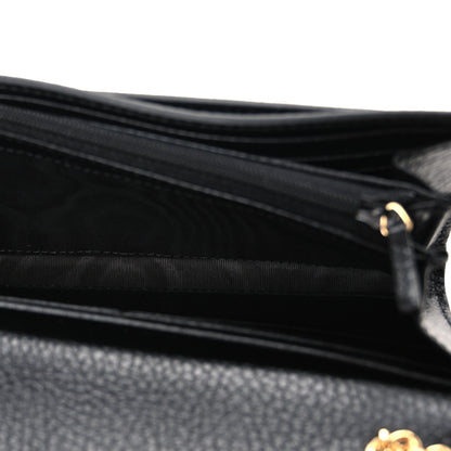 Gucci Dollar Calfskin GG Supreme Monogram Petite GG Marmont Wallet Chain Bag Black Beige Ebony 5 of 10