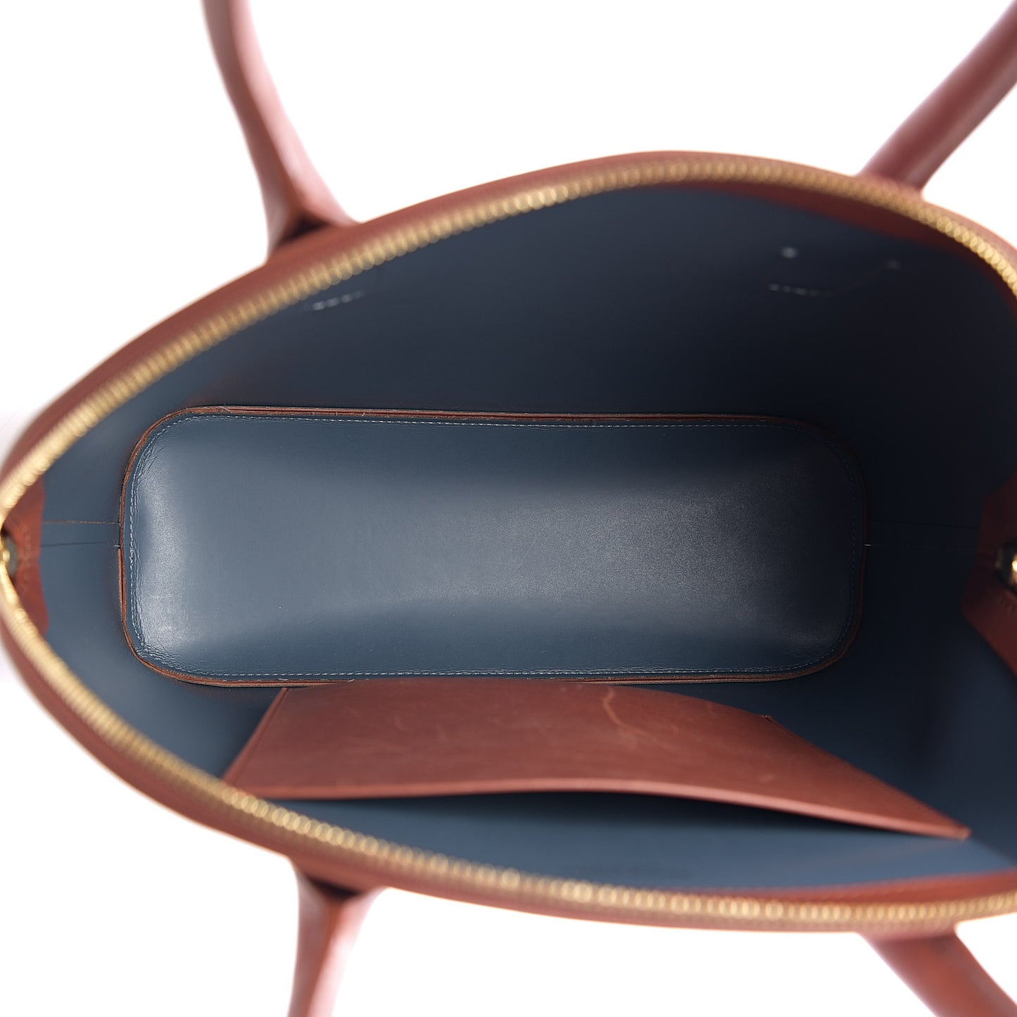Calfskin Top Handle Rounded Bag Brandy
