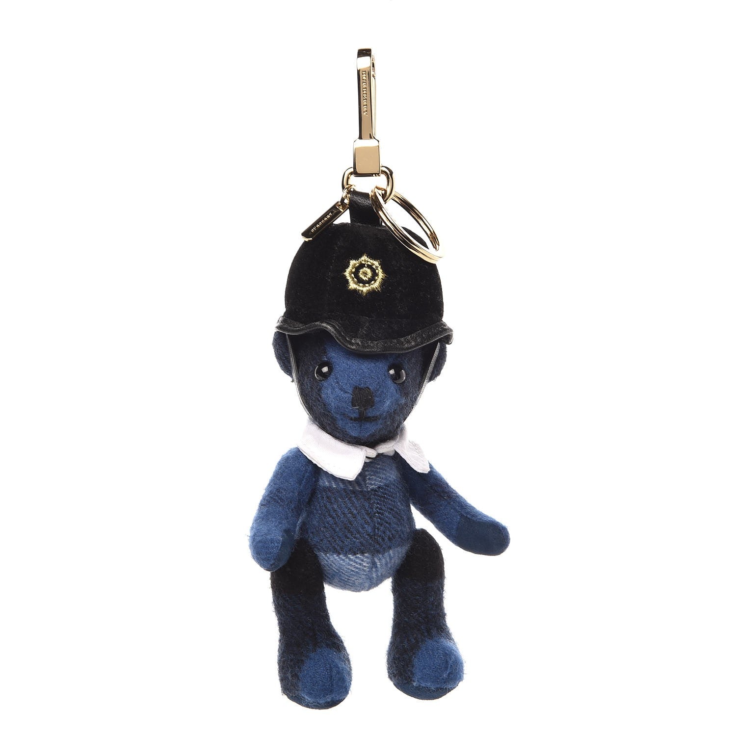 Burberry Cashmere Check Bobby Thomas Bear Charm Blue 1 of 2