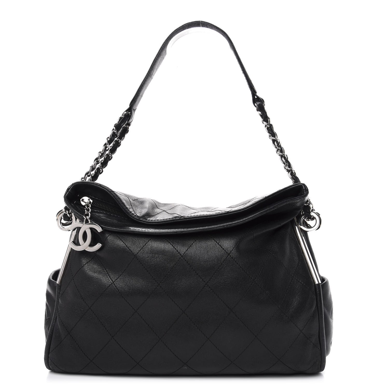 Chanel Lambskin Stitched Medium Ultimate Soft Tote Black 1 of 8