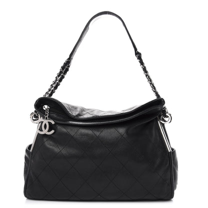 Chanel Lambskin Stitched Medium Ultimate Soft Tote Black 1 of 8