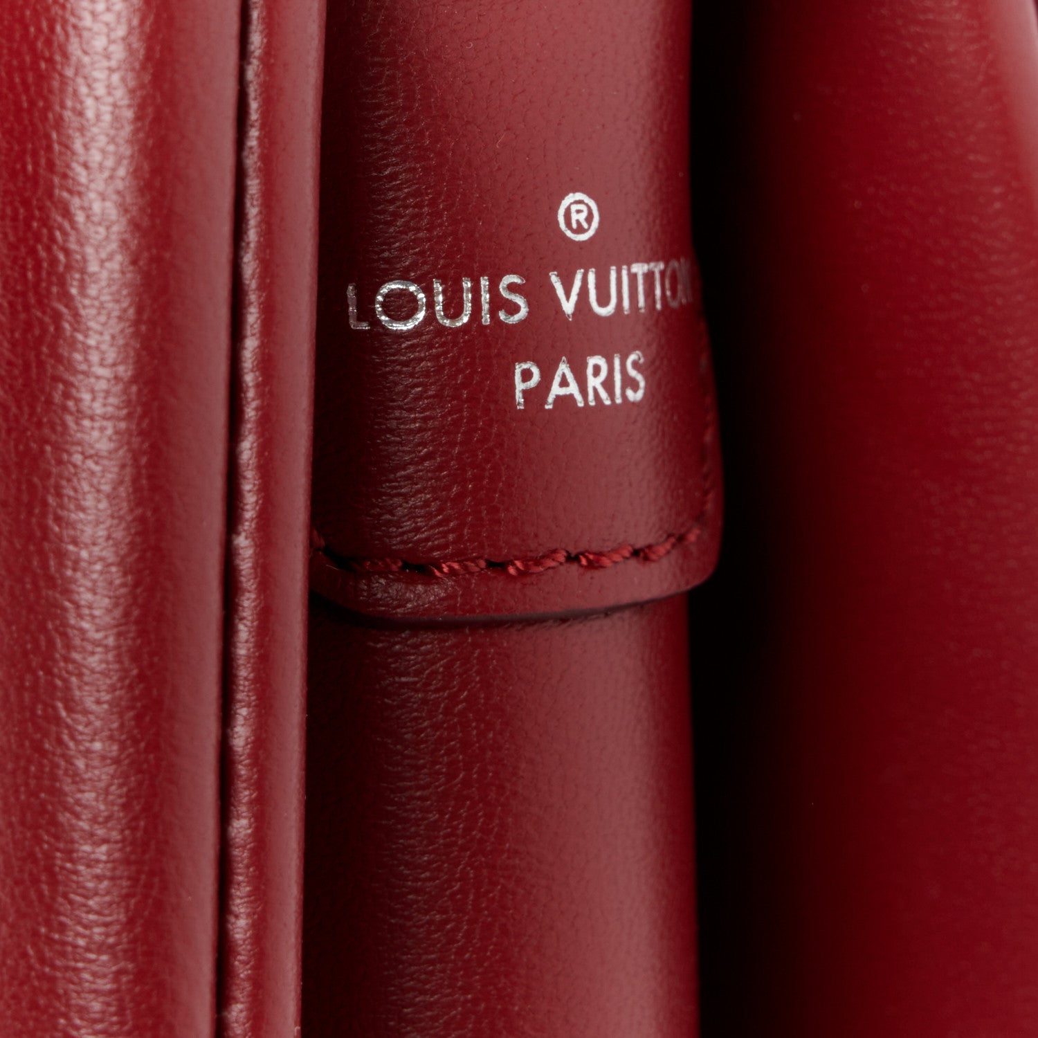 Louis Vuitton Lambskin Embossed Monogram Coussin PM Wine 9 of 13