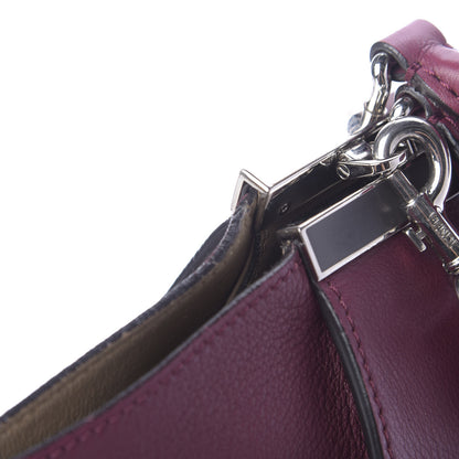 Fendi Vitello Dolce Marmol Shiny Nappa Petite 3Jours Tote Bordeaux 9 of 17