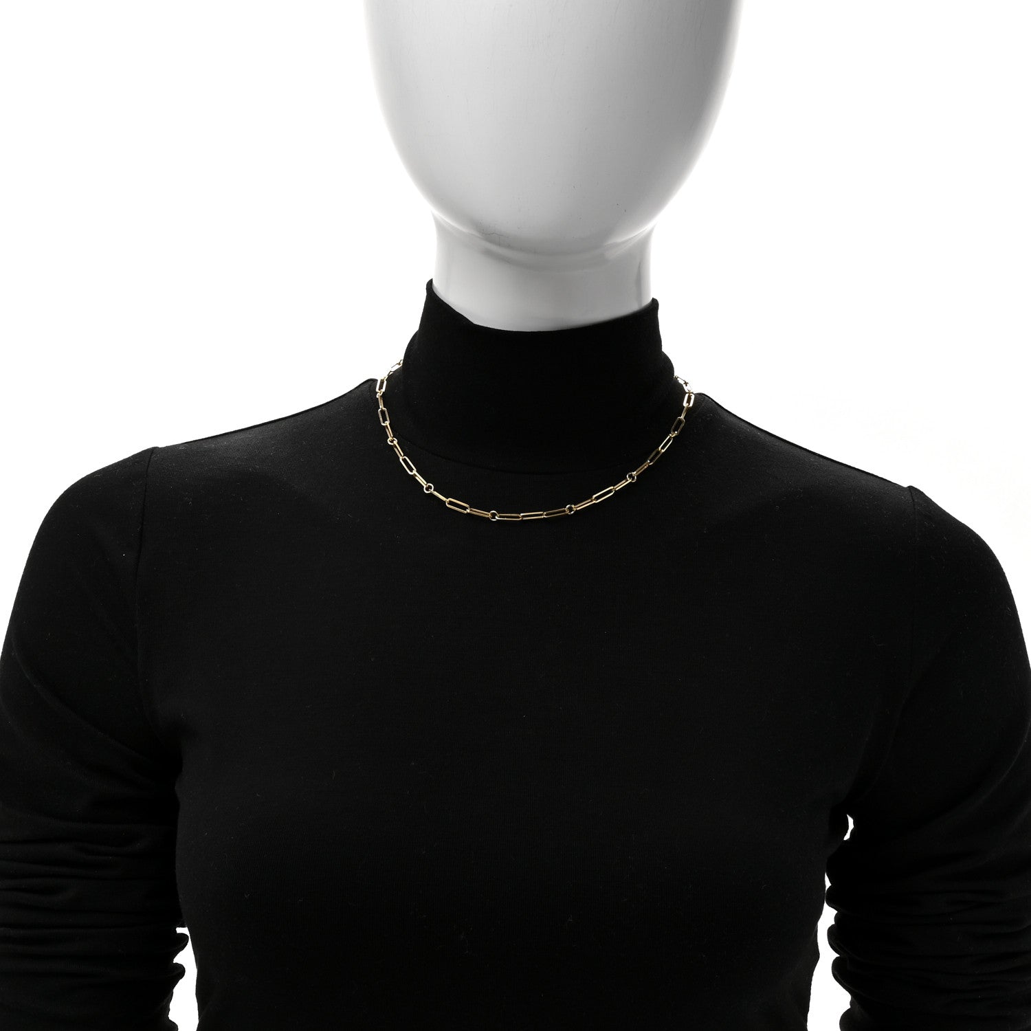 Roberto Coin 18K Yellow Gold Paper Clip Link Necklace 2 of 5