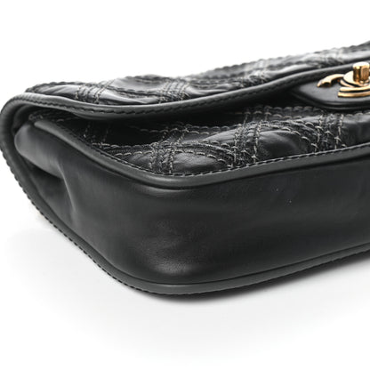 Chanel Calfskin Stitch Triptych Flap Black 9 of 10