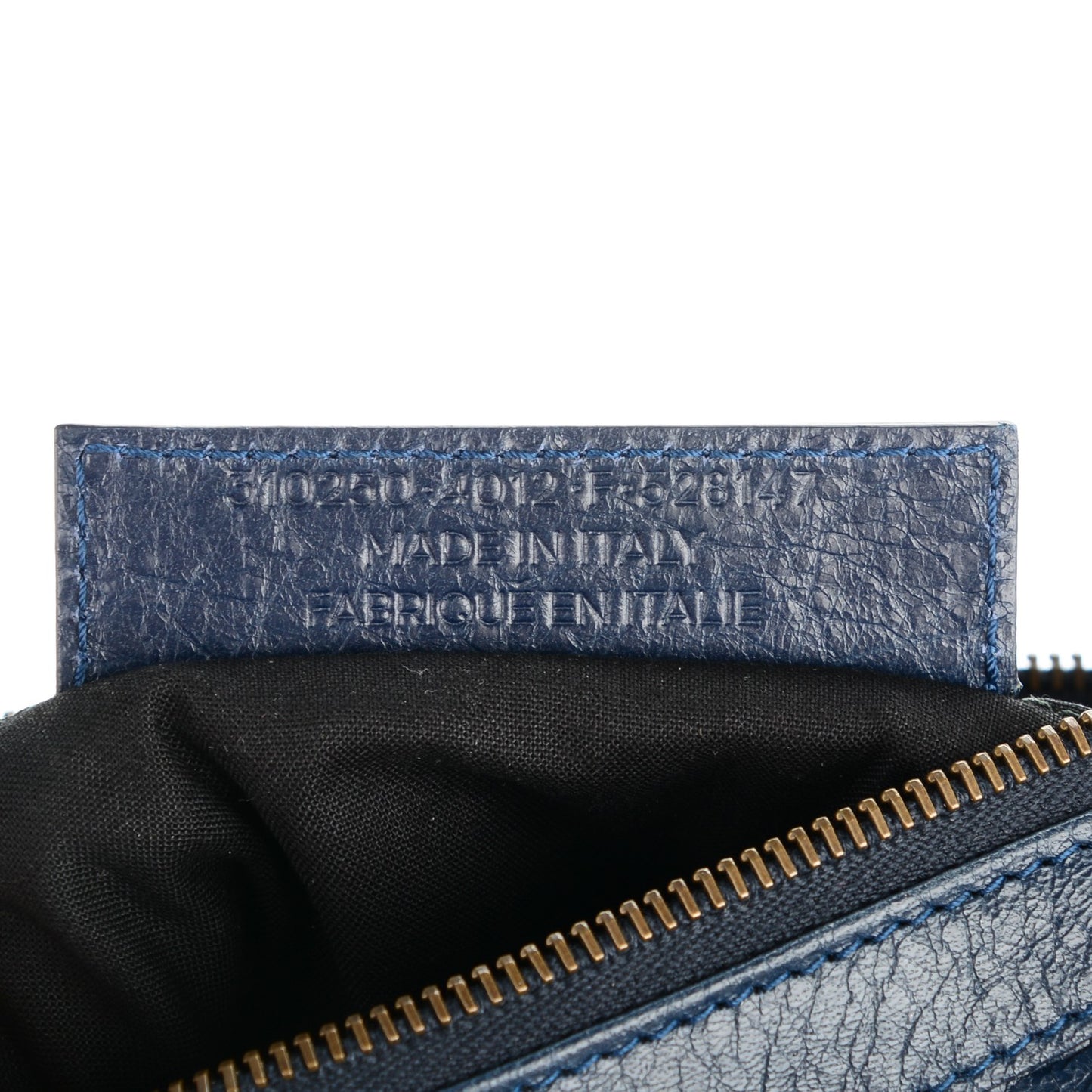 Agneau Classic Hardware Flat Crossbody Bleu Obscur