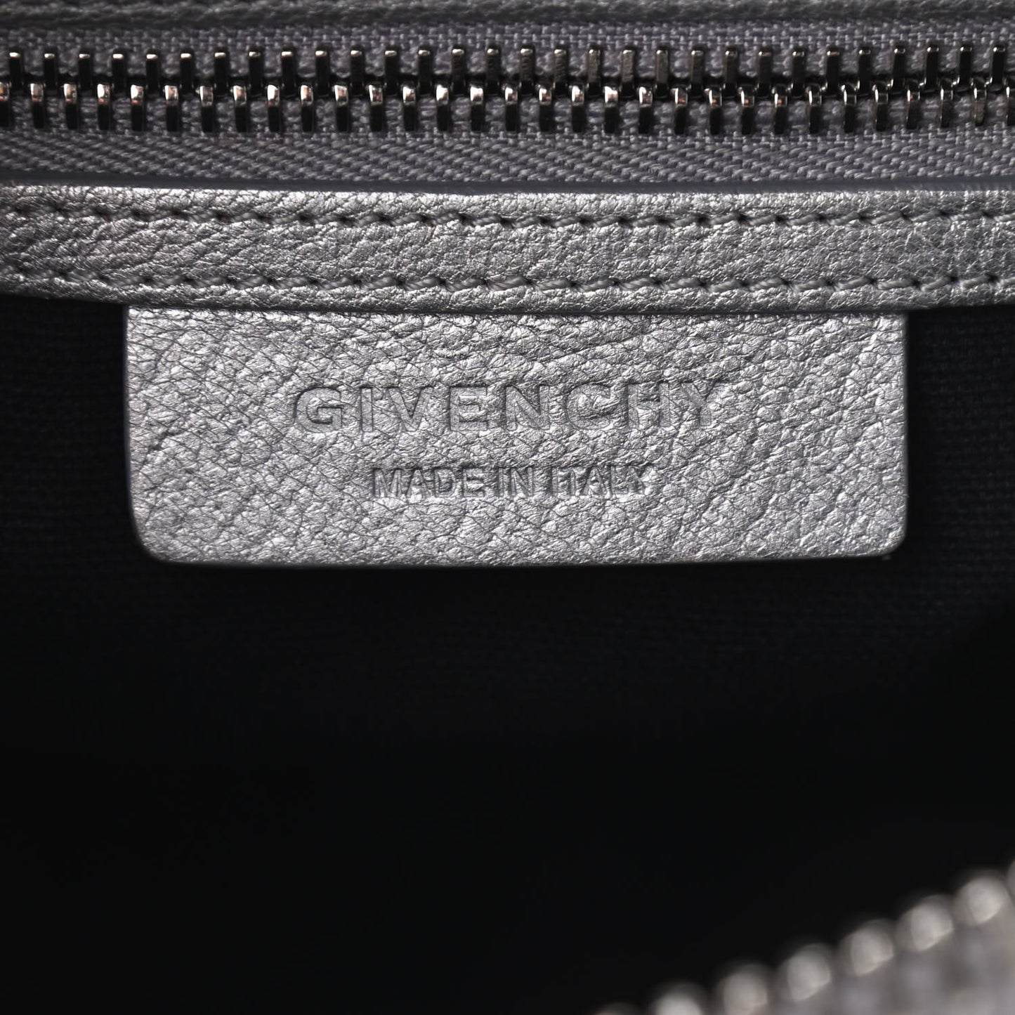 Metallic Sugar Goatskin Mini Antigona Silver