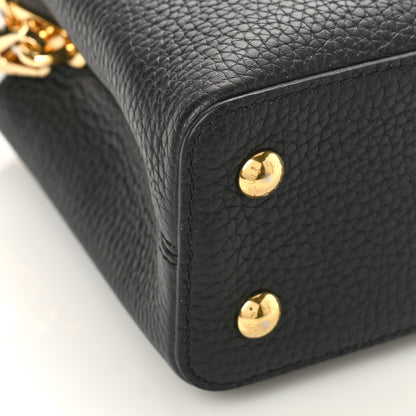 Louis Vuitton Taurillon Embellished Flower Crown Capucines Mini Black 6 of 7