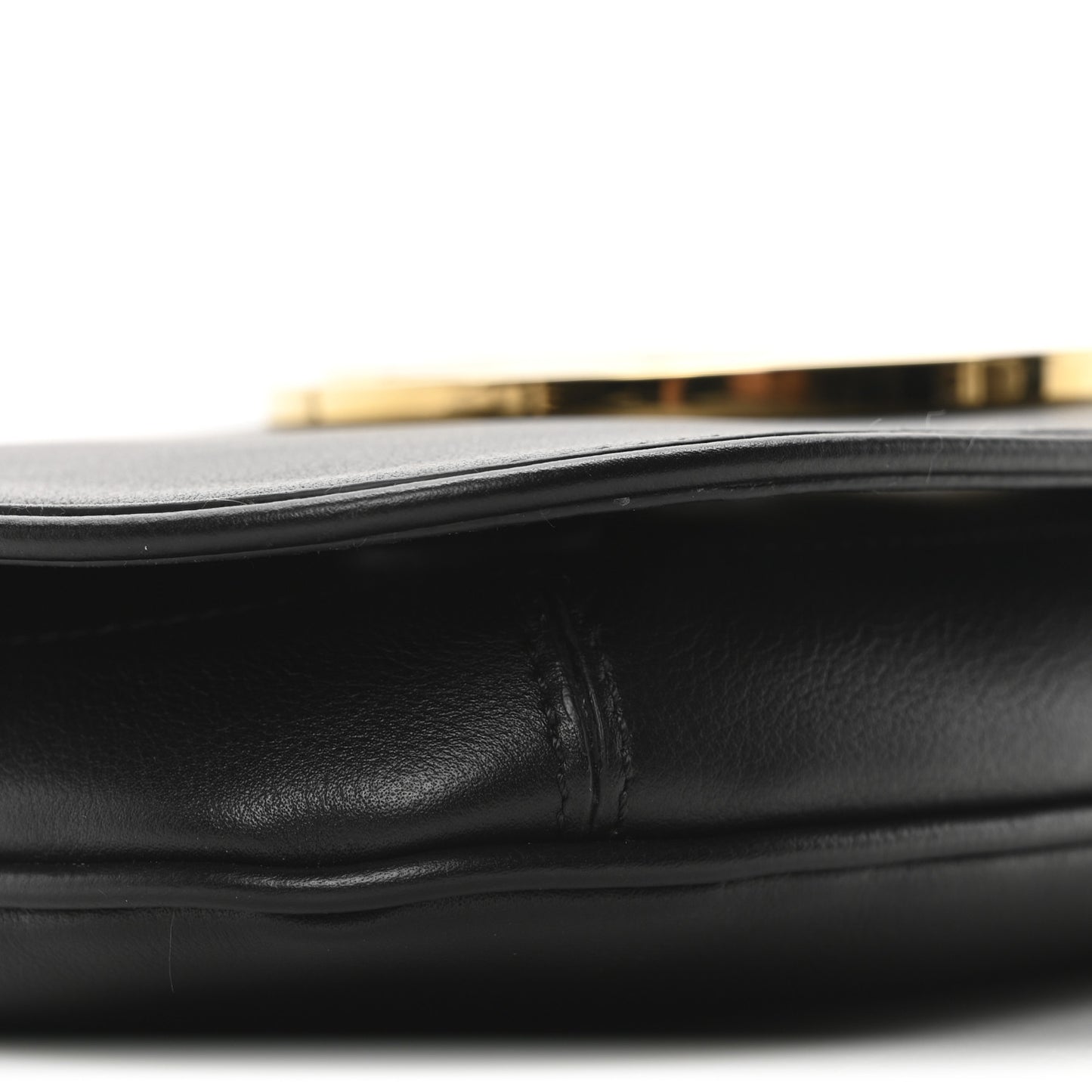Roxy Calfskin Blondie Chain Shoulder Flap Bag Black
