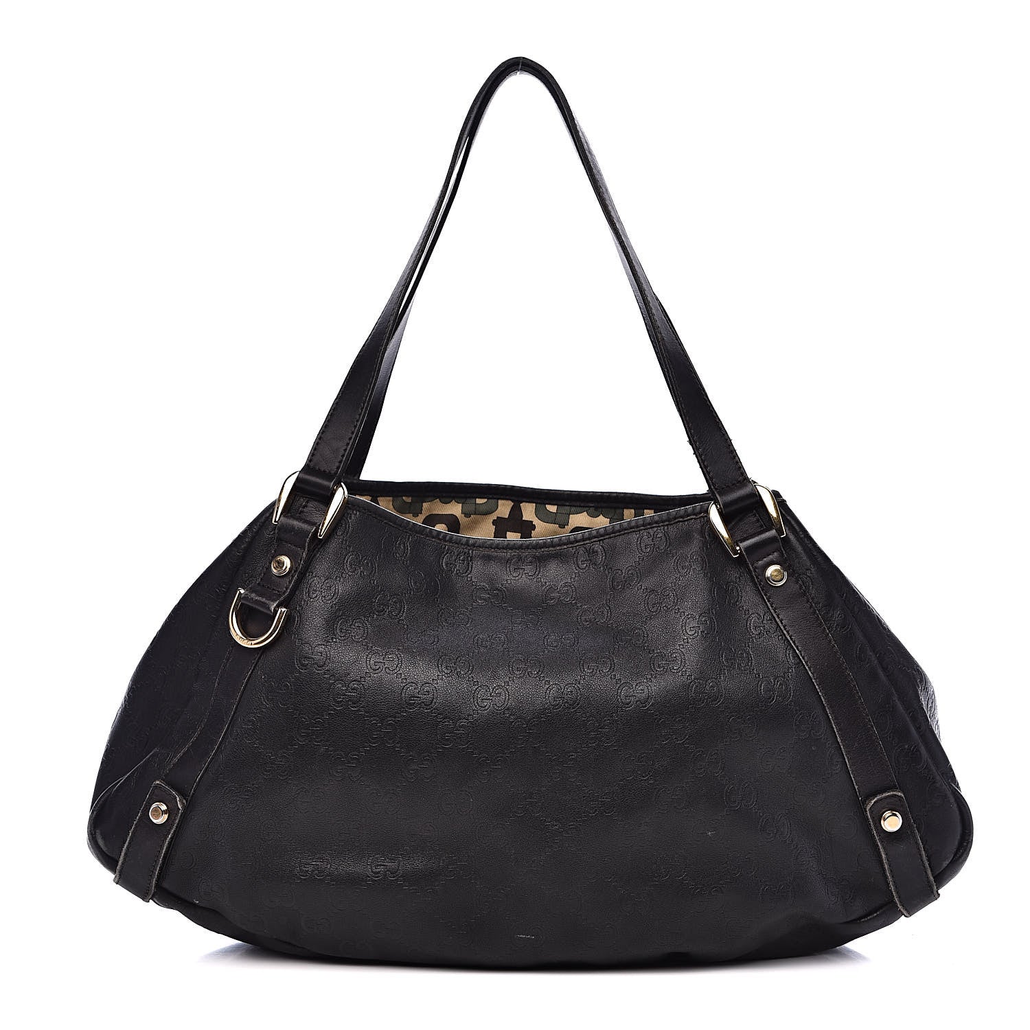 Gucci Guccissima Medium Abbey Shoulder Bag Black 1 of 17