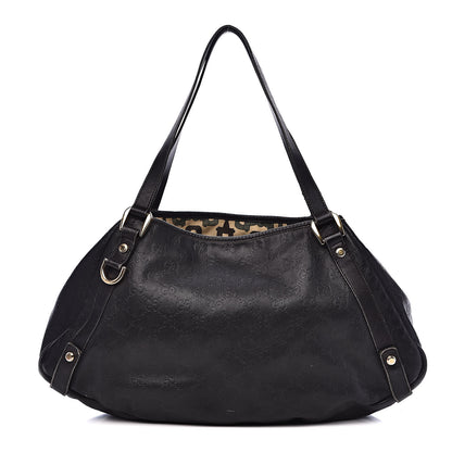 Gucci Guccissima Medium Abbey Shoulder Bag Black 1 of 17