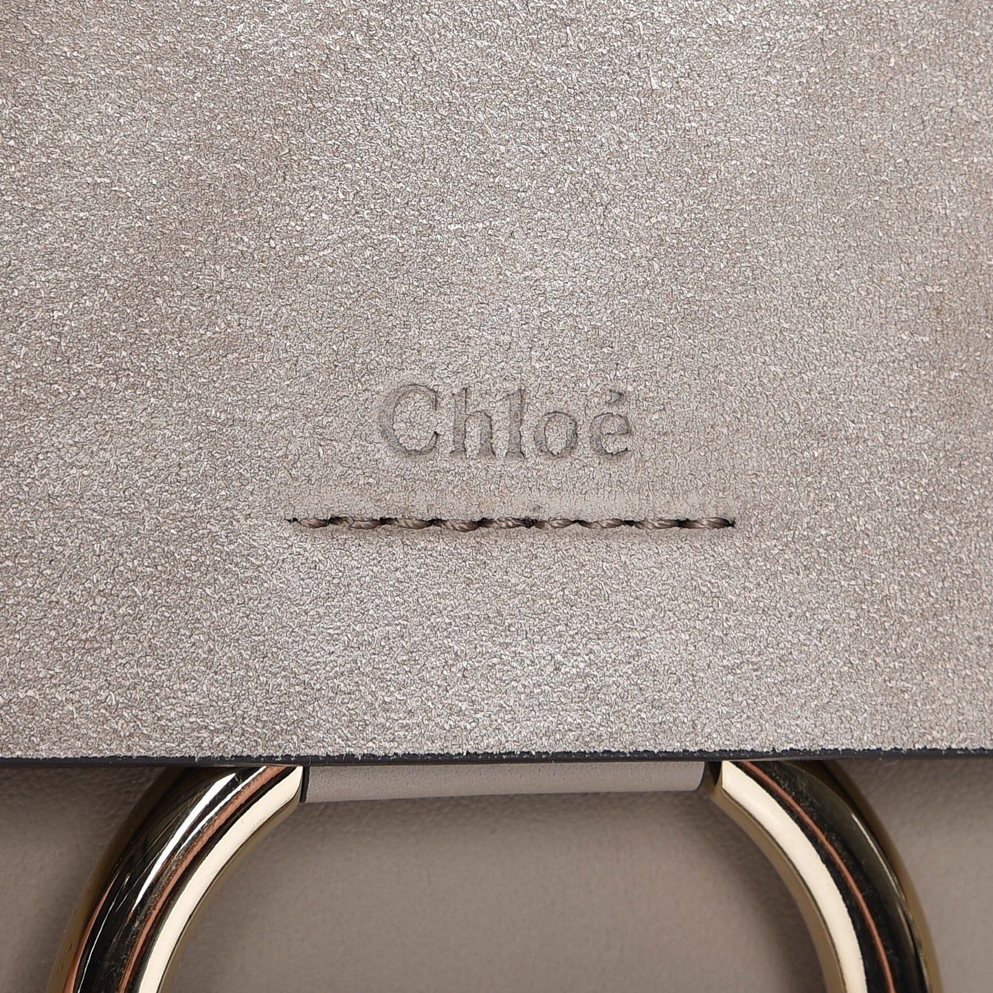 Calfskin Suede Medium Faye Shoulder Bag Motty Grey