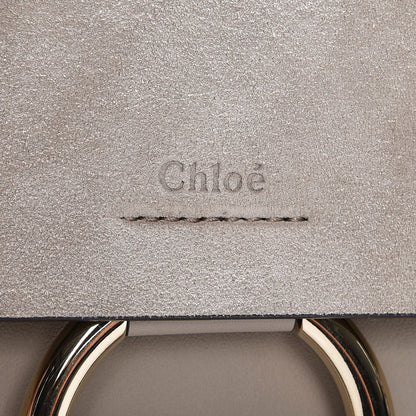 Chloe Calfskin Suede Medium Faye Shoulder Bag Motty Grey 7 of 7