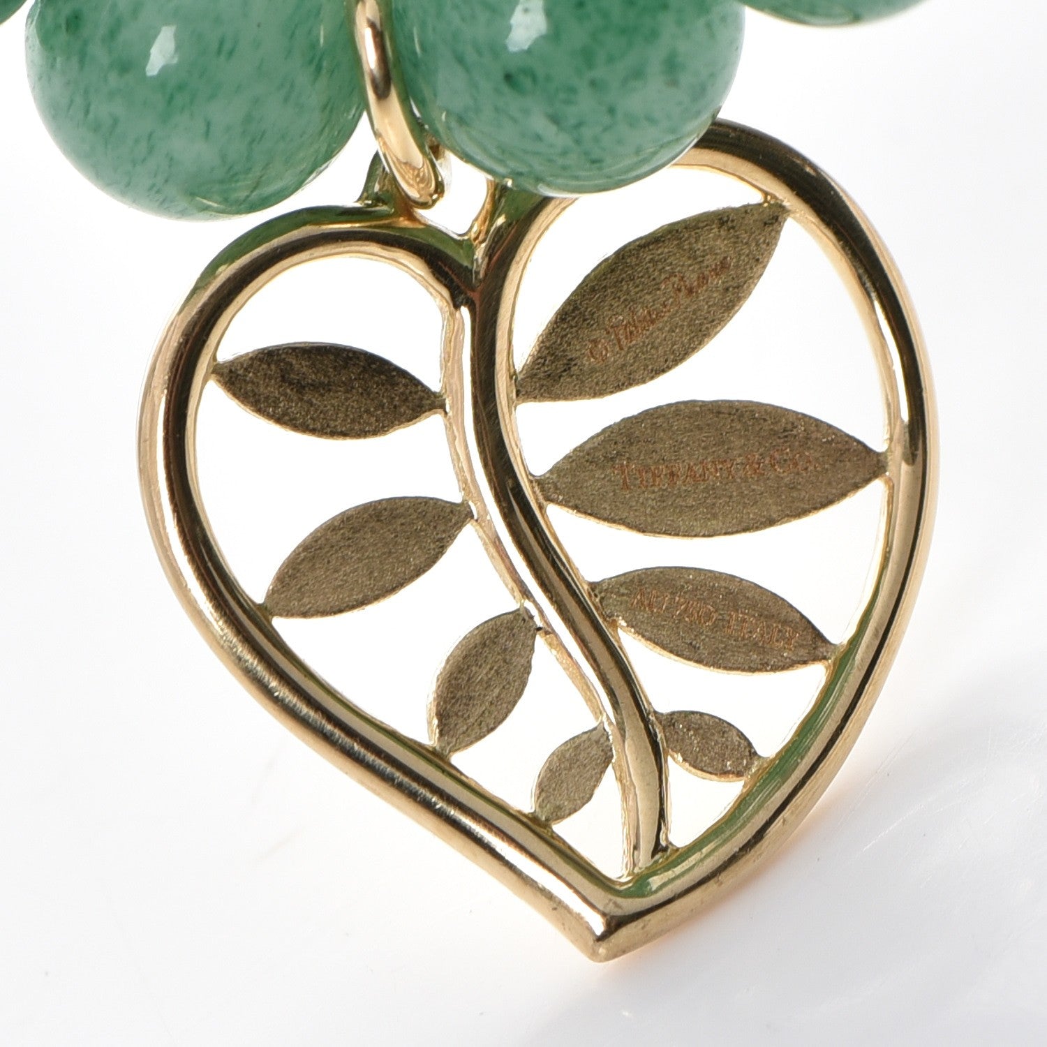 Tiffany 18K Yellow Gold Aventurine Paloma Picasso Villa Paloma Palm Bracelet 8 of 9