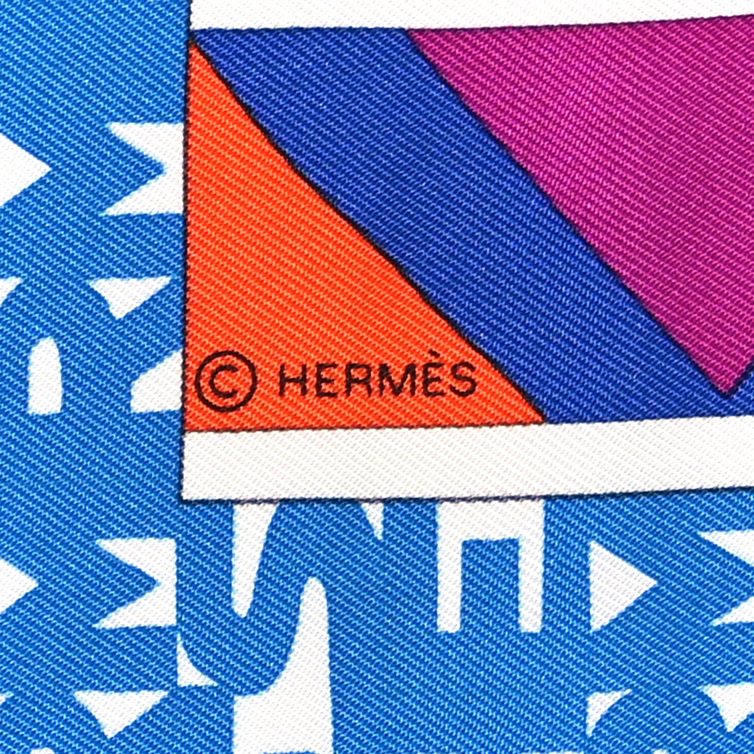 Hermes Silk Ex-Libris En Cravates 90 Scarf Bougainvillea Orange Encre 3 of 4