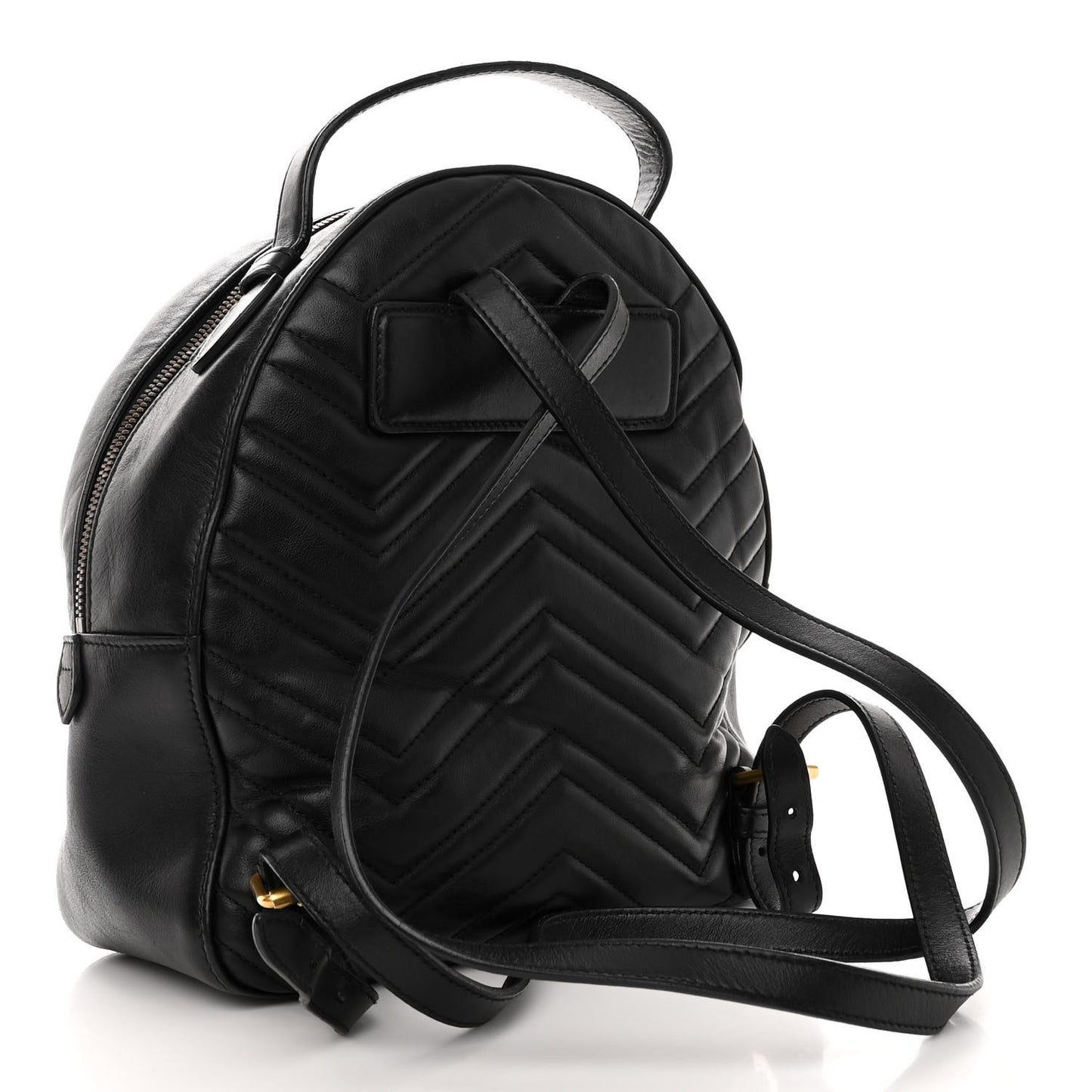 Calfskin Matelasse GG Marmont Backpack Black