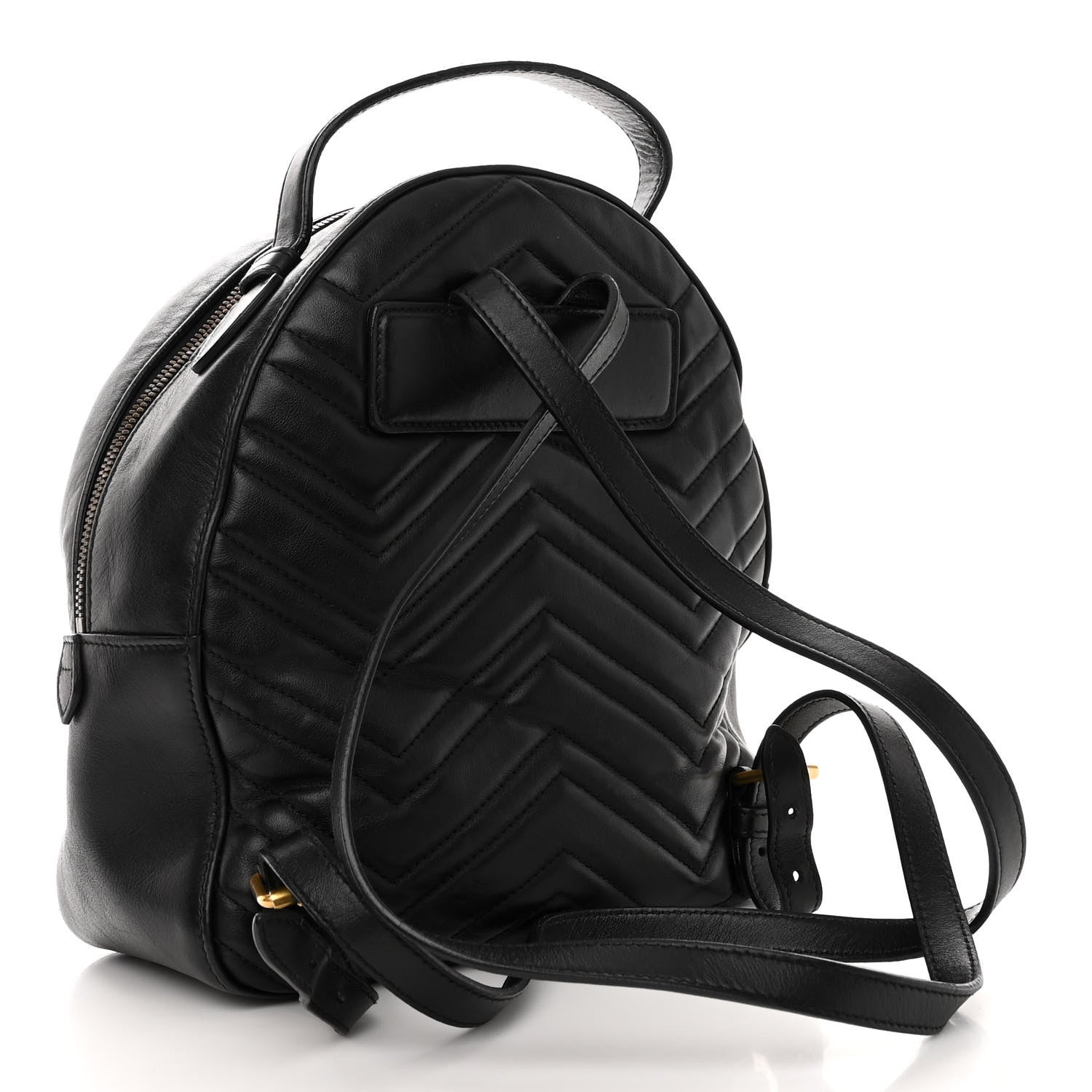 Gucci Calfskin Matelasse GG Marmont Backpack Black 3 of 13