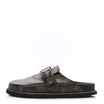 Louis Vuitton Patent Monogram Cosy Flat Comfort Clog Mules 38.5 Cacao Brown 1 of 8